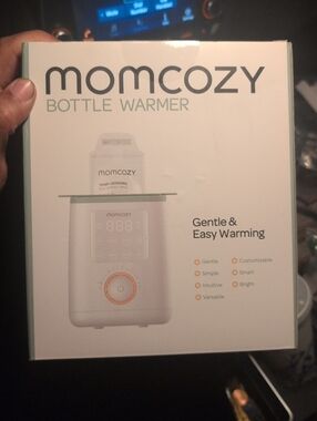 Momcozy Bottle Warmer in White with Orange Accent